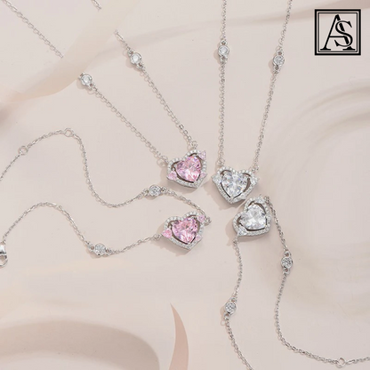ASIL STORE 925 Sterling Silver Luxury Zircon Sweet Heart Dream necklace
Model number : 108